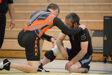 Catch wrestling, two men on the wrestling mat